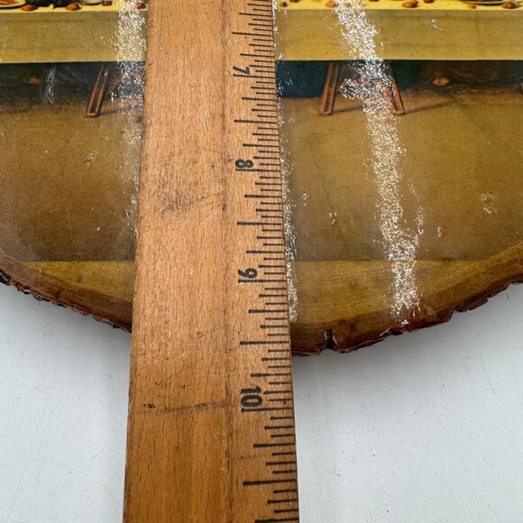 The Last Supper Laquered Wood Wall Art Religious Rustic Home Decor Litho 11 x 9 - Picture 12 of 12